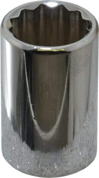 Blackhawk by Proto - 1/2" Drive, Standard Hand Socket - 12 Points, 1-1/2" OAL, Chrome Finish - Eagle Tool & Supply