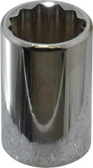 Blackhawk by Proto - 1/2" Drive, Standard Hand Socket - 12 Points, 1-1/2" OAL, Chrome Finish - Eagle Tool & Supply