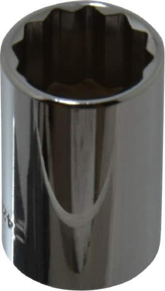 Blackhawk by Proto - 1/2" Drive, Standard Hand Socket - 12 Points, 1-1/2" OAL, Chrome Finish - Eagle Tool & Supply