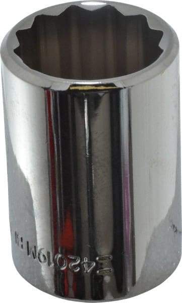 Blackhawk by Proto - 1/2" Drive, Standard Hand Socket - 12 Points, 1-1/2" OAL, Chrome Finish - Eagle Tool & Supply