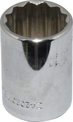 Blackhawk by Proto - 1/2" Drive, Standard Hand Socket - 12 Points, 1-1/2" OAL, Chrome Finish - Eagle Tool & Supply