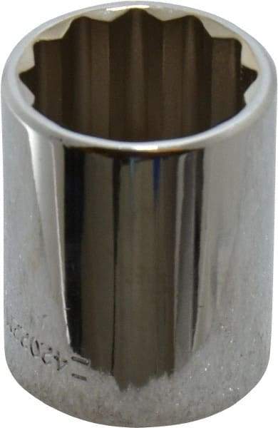 Blackhawk by Proto - 1/2" Drive, Standard Hand Socket - 12 Points, 1-1/2" OAL, Chrome Finish - Eagle Tool & Supply