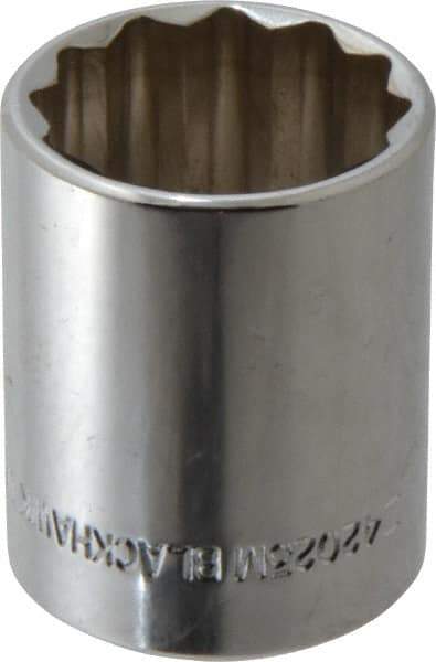 Blackhawk by Proto - 1/2" Drive, Standard Hand Socket - 12 Points, 1-1/2" OAL, Chrome Finish - Eagle Tool & Supply