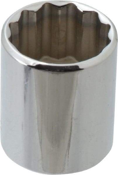 Blackhawk by Proto - 1/2" Drive, Standard Hand Socket - 12 Points, 1-1/2" OAL, Chrome Finish - Eagle Tool & Supply