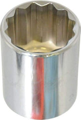 Blackhawk by Proto - 1/2" Drive, Standard Hand Socket - 12 Points, 1-5/8" OAL, Chrome Finish - Eagle Tool & Supply