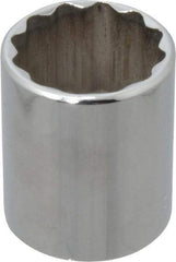 Blackhawk by Proto - 1/2" Drive, Standard Hand Socket - 12 Points, 1-3/4" OAL, Chrome Finish - Eagle Tool & Supply