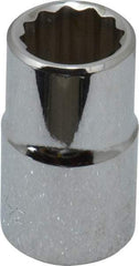 Blackhawk by Proto - 1/2" Drive, Standard Hand Socket - 12 Points, 1-1/2" OAL, Chrome Finish - Eagle Tool & Supply