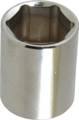 Blackhawk by Proto - 1/2" Drive, Standard Hand Socket - 6 Points, 1-1/2" OAL, Chrome Finish - Eagle Tool & Supply