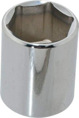 Blackhawk by Proto - 1/2" Drive, Standard Hand Socket - 6 Points, 1-1/2" OAL, Chrome Finish - Eagle Tool & Supply