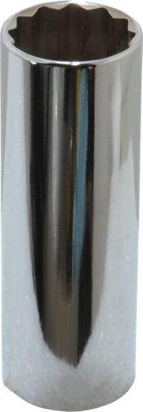 Blackhawk by Proto - 1/2" Drive, Deep Hand Socket - 12 Points, 3-3/32" OAL, Chrome Finish - Eagle Tool & Supply