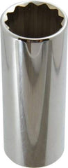 Blackhawk by Proto - 1/2" Drive, Deep Hand Socket - 12 Points, 3-3/32" OAL, Chrome Finish - Eagle Tool & Supply