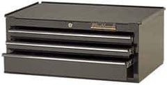 Blackhawk by Proto - 3 Drawer Intermediate Tool Chest - 27" Wide x 18" Deep x 11-1/2" High, Steel, Black - Eagle Tool & Supply