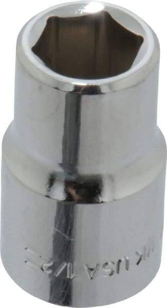 Blackhawk by Proto - 1/2", 1/2" Drive, Standard Hand Socket - 6 Points, 1-1/2" OAL, Chrome Finish - Eagle Tool & Supply