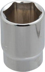 Blackhawk by Proto - 13/16", 1/2" Drive, Standard Hand Socket - 6 Points, 1-1/2" OAL, Chrome Finish - Eagle Tool & Supply