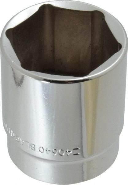 Blackhawk by Proto - 1-1/4", 1/2" Drive, Standard Hand Socket - 6 Points, 1-55/64" OAL - Eagle Tool & Supply