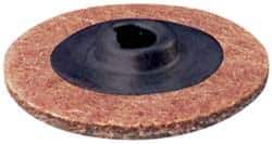 Superior Abrasives - 1-1/2" Disc Diam, Aluminum Oxide Quick Change Disc - Type S Attaching System, Nonwoven, Maroon, Medium Grade, FD Series - Eagle Tool & Supply