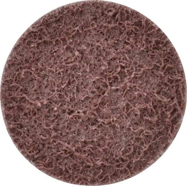 Superior Abrasives - 2" Disc Diam, Aluminum Oxide Quick Change Disc - Type R Attaching System, Nonwoven, Maroon, Medium Grade, FD Series - Eagle Tool & Supply