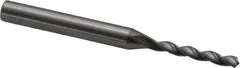 Kennametal - 3.3mm 130° Solid Carbide Jobber Drill - Bright Finish, Right Hand Cut, Spiral Flute, Straight Shank, 66mm OAL, Standard Point - Eagle Tool & Supply