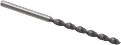Accupro - 3.35mm 130° Cobalt Jobber Drill - TiAlN Finish, Right Hand Cut, Parabolic Flute, Straight Shank, 2-9/16" OAL, Split Point - Eagle Tool & Supply