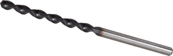 Accupro - 3.5mm 130° Cobalt Jobber Drill - TiAlN Finish, Right Hand Cut, Parabolic Flute, Straight Shank, 2-3/4" OAL, Split Point - Eagle Tool & Supply