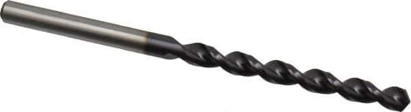 Accupro - #16 130° Cobalt Jobber Drill - TiAlN Finish, Right Hand Cut, Parabolic Flute, Straight Shank, 3-5/32" OAL, Split Point - Eagle Tool & Supply