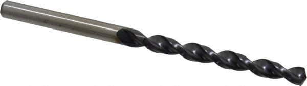Accupro - #7 130° Cobalt Jobber Drill - TiAlN Finish, Right Hand Cut, Parabolic Flute, Straight Shank, 3-3/8" OAL, Split Point - Eagle Tool & Supply