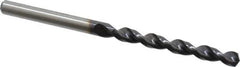 Accupro - #5 130° Cobalt Jobber Drill - TiAlN Finish, Right Hand Cut, Parabolic Flute, Straight Shank, 3-3/8" OAL, Split Point - Eagle Tool & Supply