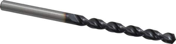 Accupro - 7/32" 130° Cobalt Jobber Drill - TiAlN Finish, Right Hand Cut, Parabolic Flute, Straight Shank, 93mm OAL, Split Point - Eagle Tool & Supply