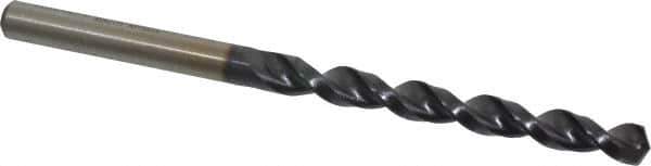 Accupro - Letter B 130° Cobalt Jobber Drill - TiAlN Finish, Right Hand Cut, Parabolic Flute, Straight Shank, 3-31/32" OAL, Split Point - Eagle Tool & Supply