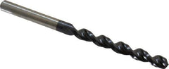 Accupro - Letter E (1/4) 130° Cobalt Jobber Drill - TiAlN Finish, Right Hand Cut, Parabolic Flute, Straight Shank, 3-31/32" OAL, Split Point - Eagle Tool & Supply