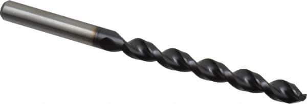 Accupro - 7.25mm 130° Cobalt Jobber Drill - TiAlN Finish, Right Hand Cut, Parabolic Flute, Straight Shank, 4-9/32" OAL, Split Point - Eagle Tool & Supply