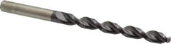 Accupro - Letter O 130° Cobalt Jobber Drill - TiAlN Finish, Right Hand Cut, Parabolic Flute, Straight Shank, 4-19/32" OAL, Split Point - Eagle Tool & Supply