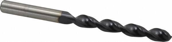 Accupro - Letter U 130° Cobalt Jobber Drill - TiAlN Finish, Right Hand Cut, Parabolic Flute, Straight Shank, 4-29/32" OAL, Split Point - Eagle Tool & Supply