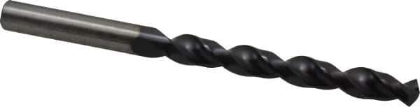 Accupro - 9.6mm 130° Cobalt Jobber Drill - TiAlN Finish, Right Hand Cut, Parabolic Flute, Straight Shank, 5-1/4" OAL, Split Point - Eagle Tool & Supply