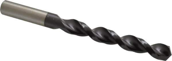 Accupro - 14mm 130° Cobalt Jobber Drill - TiAlN Finish, Right Hand Cut, Parabolic Flute, Straight Shank, 6-5/16" OAL, Split Point - Eagle Tool & Supply