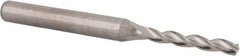Kennametal - 3.5mm 130° Solid Carbide Jobber Drill - Bright Finish, Right Hand Cut, Spiral Flute, Straight Shank, 66mm OAL, Standard Point - Eagle Tool & Supply
