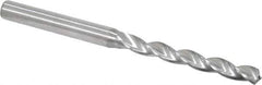 Kennametal - 5.1mm 130° Solid Carbide Jobber Drill - Bright Finish, Right Hand Cut, Spiral Flute, Straight Shank, 82mm OAL, Standard Point - Eagle Tool & Supply