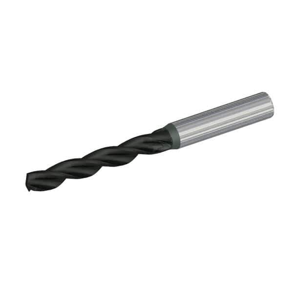 Kennametal - 8mm 130° Solid Carbide Jobber Drill - TiAlN Finish, Right Hand Cut, Spiral Flute, Straight Shank, 91mm OAL, Standard Point - Eagle Tool & Supply