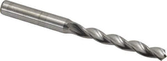 Kennametal - 6.5mm 130° Solid Carbide Jobber Drill - Bright Finish, Right Hand Cut, Spiral Flute, Straight Shank, 91mm OAL, Standard Point - Eagle Tool & Supply