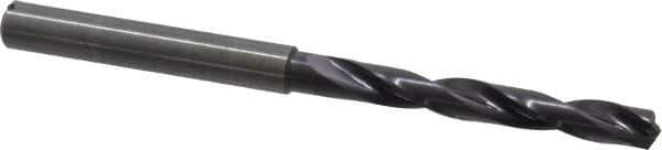 Guhring - 0.2008" 140° Solid Carbide Jobber Drill - FIREX Finish, Right Hand Cut, Spiral Flute, Straight Shank, 82mm OAL, SU Point - Eagle Tool & Supply
