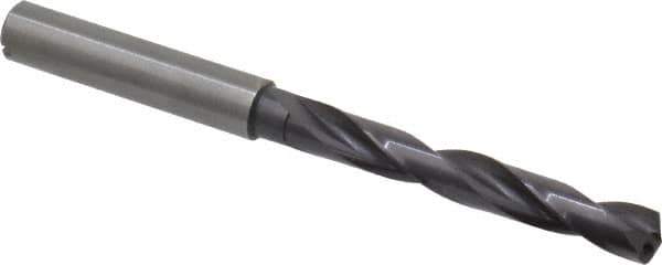 Guhring - Letter H 140° Solid Carbide Jobber Drill - FIREX Finish, Right Hand Cut, Spiral Flute, Straight Shank, 91mm OAL, SU Point - Eagle Tool & Supply