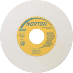 Norton - 6" Diam x 1-1/4" Hole x 1/4" Thick, K Hardness, 80 Grit Surface Grinding Wheel - Aluminum Oxide, Type 1, Medium Grade, 4,140 Max RPM, Vitrified Bond, No Recess - Eagle Tool & Supply