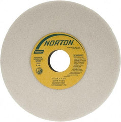 Norton - 7" Diam x 1-1/4" Hole x 3/4" Thick, K Hardness, 46 Grit Surface Grinding Wheel - Aluminum Oxide, Type 1, Coarse Grade, 3,600 Max RPM, Vitrified Bond, No Recess - Eagle Tool & Supply