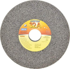 Norton - 7" Diam x 1-1/4" Hole x 1/2" Thick, H Hardness, 46 Grit Surface Grinding Wheel - Aluminum Oxide, Type 1, Coarse Grade, 3,600 Max RPM, Vitrified Bond, No Recess - Eagle Tool & Supply