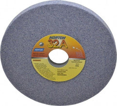 Norton - 7" Diam x 1-1/4" Hole x 1/2" Thick, I Hardness, 46 Grit Surface Grinding Wheel - Aluminum Oxide, Type 1, Coarse Grade, 3,600 Max RPM, Vitrified Bond, No Recess - Eagle Tool & Supply