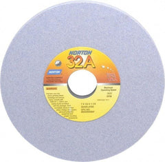 Norton - 7" Diam x 1-1/4" Hole x 1/2" Thick, J Hardness, 80 Grit Surface Grinding Wheel - Aluminum Oxide, Type 1, Medium Grade, 3,600 Max RPM, Vitrified Bond, No Recess - Eagle Tool & Supply
