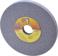 Norton - 7" Diam x 1-1/4" Hole x 1/2" Thick, K Hardness, 46 Grit Surface Grinding Wheel - Aluminum Oxide, Type 1, Coarse Grade, 3,600 Max RPM, Vitrified Bond, No Recess - Eagle Tool & Supply