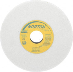 Norton - 7" Diam x 1-1/4" Hole x 1/2" Thick, H Hardness, 46 Grit Surface Grinding Wheel - Aluminum Oxide, Type 1, Coarse Grade, 3,600 Max RPM, Vitrified Bond, No Recess - Eagle Tool & Supply