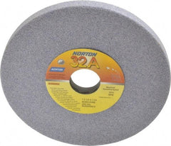 Norton - 7" Diam x 1-1/4" Hole x 1/2" Thick, H Hardness, 60 Grit Surface Grinding Wheel - Aluminum Oxide, Type 1, Medium Grade, 3,600 Max RPM, Vitrified Bond, No Recess - Eagle Tool & Supply