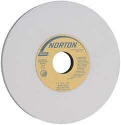 Norton - 7" Diam x 1-1/4" Hole x 1/2" Thick, I Hardness, 60 Grit Surface Grinding Wheel - Aluminum Oxide, Type 1, Medium Grade, 3,600 Max RPM, Vitrified Bond, No Recess - Eagle Tool & Supply